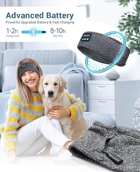 Sleeping Headphones Bluet00th Headband, Sleeping Headphones Wireless Bluet00th, Long Time Play Sleeping Headsets with Built in Speakers Perfect fo...