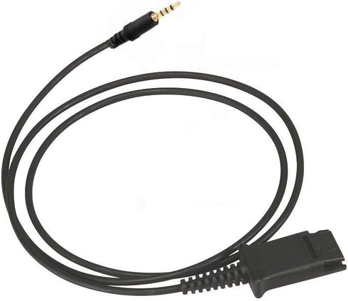 TruVoice 3.5mm Adapter Cable Compatible with All Plantronics and TruVoice QD Headsets - Connects with All Cell Phones and PC/Laptops with a Single...
