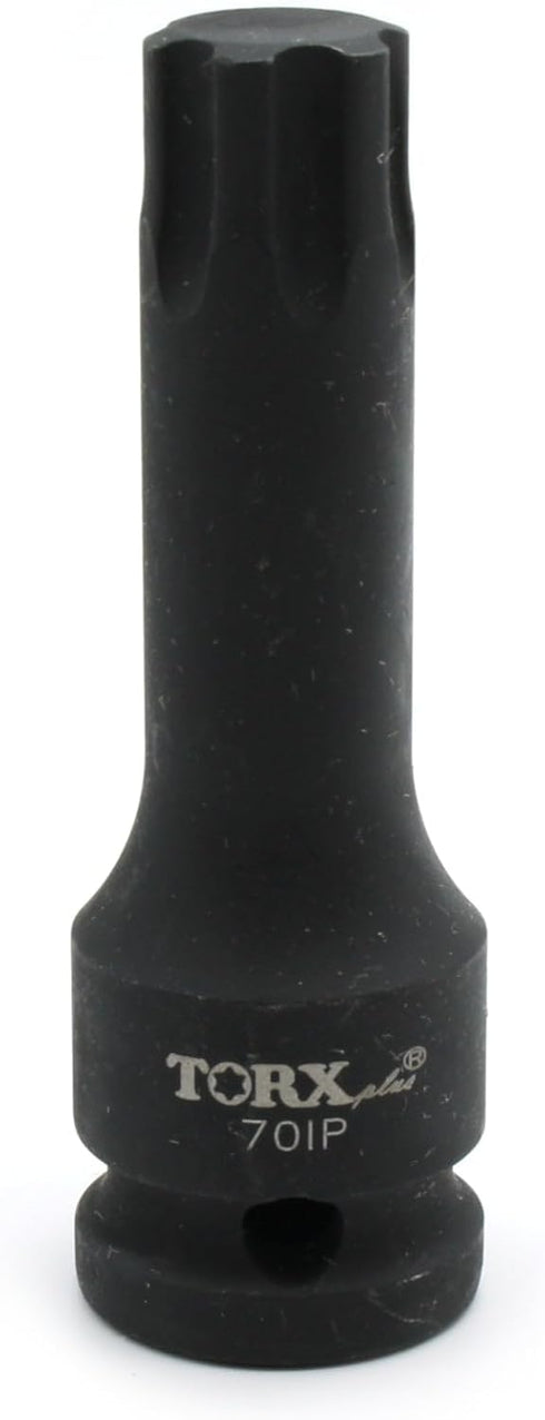 TEMO IP70 3 Inch Long Black Impact Torx Plus 6 Point Socket Bit 1/2 Inch Square Drive Auto Repair Tool...