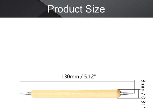 Utoolmart Ball Styluses Dotting Tools, Dual Ends Ball Tip Wooden Handle Nails Dotting Decorative Tools, Embossing Pattern Clay Sculpting Wax Polym...