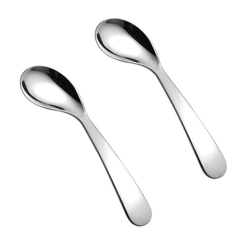2pcs Stainless Steel Curved Utensils Right Handed Angled Spoon Adaptive Utensils Cutlery Utensils for Elderly - Increase Comfort for Those with We...