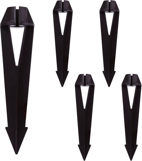 Landscape Lighting Stakes, Replacement Ground Stakes Plastic, 1/2 NPT Female Thread, 8 2/3" Length ABS Plastic for Outdoor Torch Lights 5-Pack Bro...