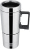 Pwshymi 12V/24V 300ml Car Electric Heating Mug Warmer with Solid Stainless Steel Interior Keep Beverage Coffee Warmer for Travel for Car Power Sup...