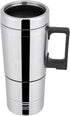 Pwshymi 12V/24V 300ml Car Electric Heating Mug Warmer with Solid Stainless Steel Interior Keep Beverage Coffee Warmer for Travel for Car Power Sup...