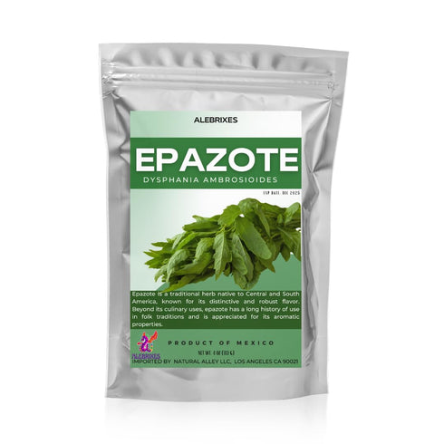 Alebrixes - Epazote 4 oz (113 G) | Dried Epazote Leaves - Hoja de Epazote Aromatica | 100% natural - Resealable bag | Imported from Mexico...