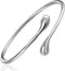 Handmade Bracelet for Women 925 Sterling Silver Open Bangle Bracelet with Gift Box Valentine's Day Gift...