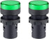 uxcell 2Pcs Green Indicator Light AC/DC 110V, 22mm Panel Mount, for Electrical Control Panel, HVAC, DIY Projects...