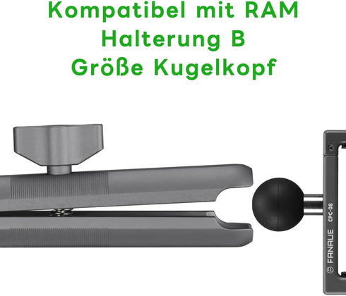 FANAUE Double Socket Arm Compatible with B Size 1" Ball Components for RAM Mounts (Long Arm)...