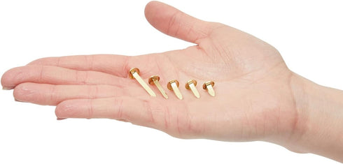 Juvale 500 Pieces Mini Metal Brads for Crafts, Split Pin Brass Paper Fasteners for Scrapbooking, Handmade Cards, DIY Projects, 5 Assorted Sizes (0...