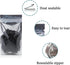 FERENLI 100 Pieces Stand Up Clear Front Zipper Lock Resealable Aluminum Mylar Foil Plastic Packaging Bag for Zip Heat Seal Package Lock with Tear ...