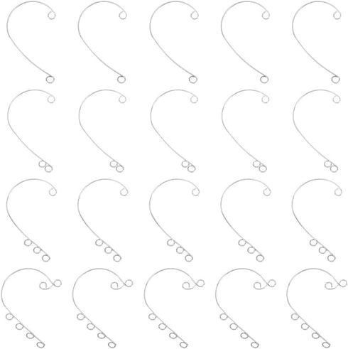 UNICRAFTALE 120Pcs 4 Style DIY Ear Cuff 316 Stainless Steel Ear Wrap Earrings 2~6 Loop DIY Earring for Non-Pierced Ears 55~59mm Ear Cler DIY Earri...