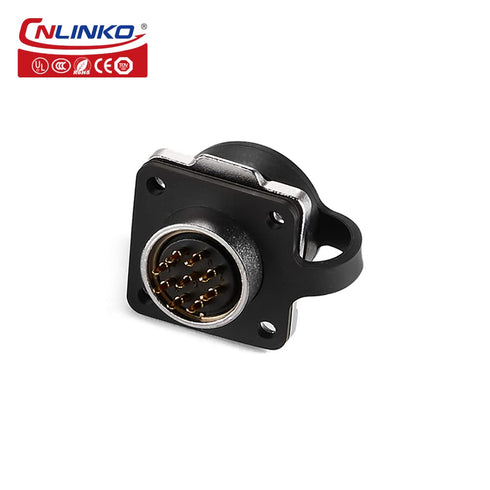 CNLINKO DH Series M20 Waterproof Connector 2/3/4/5/7/9/12 Pin Bayonet Connecting Type Metal Shell Soldering Cable Landscape Light Female Plug Male...
