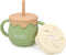 Honey Pot 2-in-1 Silicone Training Cup 8.5oz, Baby Sippy Cup with Straw & Snack Cup for 6 months+ Straw Cup for Baby Boy Gift, Toddler Smoothie Cu...