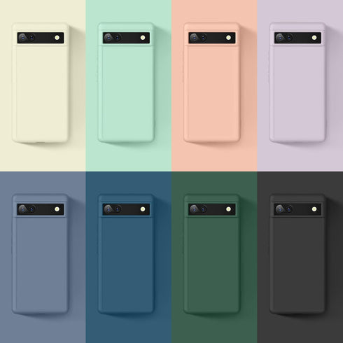 Amzpas Silicone Phone Case Compatible with Google Pixel 6A, Soft Protective Smart Phone Case for Women Men, Durable Anti-Scratch Shockproof Phone ...