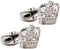 Royal Crown Shape Cufflinks for Men (Silver)...