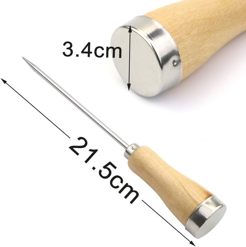 3 Pack Stainless Steel Ice Pick with Safety Wooden Handle for Home Kitchen Restaurant Bar(8.5 Inches)...