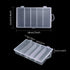 4 Pack 5 Grid Clear Plastic Fishing Tackle Bait Hooks Storage Box,Visible Bead Jewelry Making Findings Utility Organizer Container Case for Jewelr...