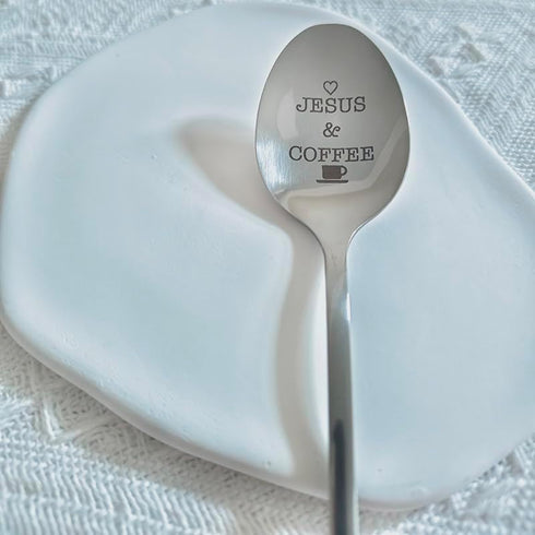 Jesus and Coffee Spoon Gifts for Women Men Coffee Lovers Gift for Dad Grandma Christian Gifts for Coworker Christmas Birthday Gift for Jesus Lover...