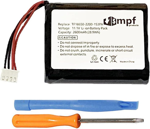 2600mAh TF18650-2200-1S3PA Battery Replacement Compatible with Marshall Stockwell Portable Bluetooth Speaker...