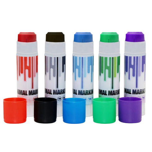 Livestock Marker Crayon 5Pcs Multi-Color Pig Cattle Cow Sheep Marker Farming Livestock Marking Accessories...
