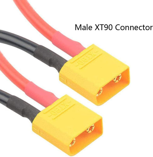 1 Pair XT90 Male Female Plug and 2pcs XT90 Series Connector 1-Female 2-Males Adapter with 10CM 10AWG Silicone Cable for RC Battery Helicopter Quad...