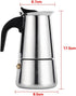 Yosoo Coffee Maker, Stainless Steel Coffee Pot Percolator Stovetop Latte Maker Percolator Stove Top Filter Coffee Maker Pot Easy Clean (200ML 4 Cu...