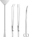 4Pcs Aquascaping Tools Kit, Jeimier Aquascape Tools Long and Strong Planted Aquarium Tweezers, Scissors, Aquarium Algae Scraper, Aquarium Plant To...
