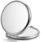 Compact Mirror for Purse, Double-Sided 1X/2X Magnifying Metal Pocket Makeup Mirrors(Round, Silver)...