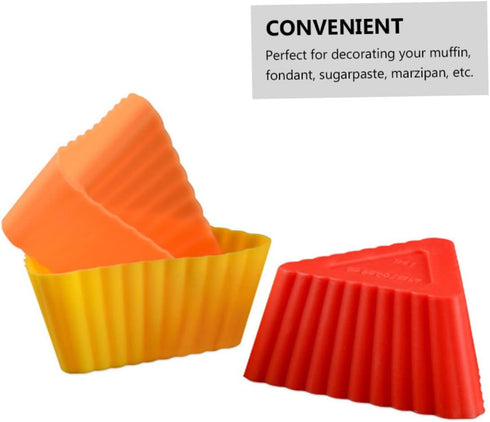 20pcs Triangle Muffin Cup Cupcake Liners Mold Diy Baking Mold Silicone Cake Molds Muffin Cupcake Mold Cake Baking Mold Muffin Cake Mold Mini Bakin...