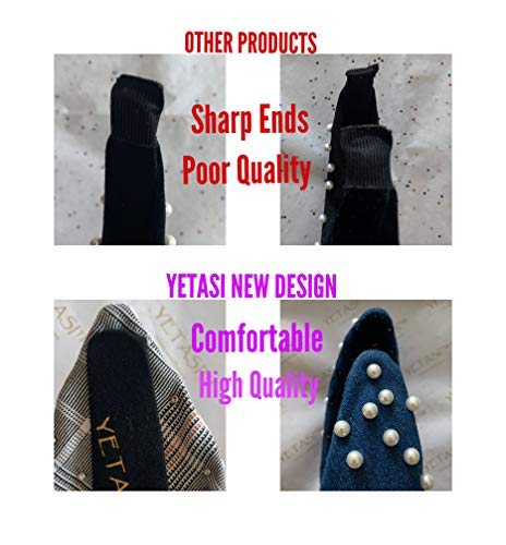 Dark Blue Denim Headbands for Women Get Compliments Head bands for Women's Hair are Chic. Knotted Headband is a Girls Fashion Designer Top Knot Ad...