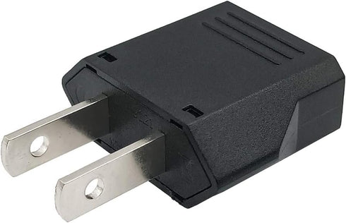 US Plug Adapter, Small European to US Plug Adapter, Black European to American Outlet Plug Adapter, EU to US Adapter, Fireproof Safe Europe/Asia t...