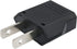 US Plug Adapter, Small European to US Plug Adapter, Black European to American Outlet Plug Adapter, EU to US Adapter, Fireproof Safe Europe/Asia t...