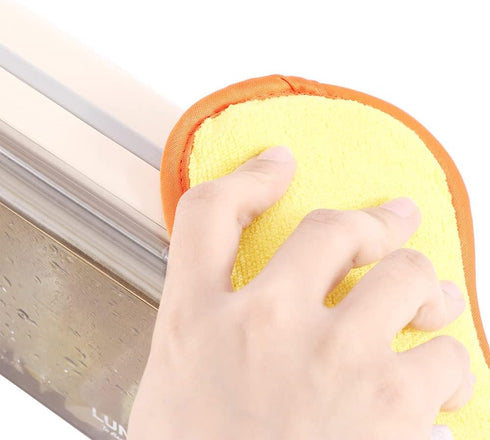 5pcs Multi-Functional Scrubbing Sponge Microfiber Kitchen Supplies Cleaning Tools Reusable Cleaning Sponge Scouring Pad...