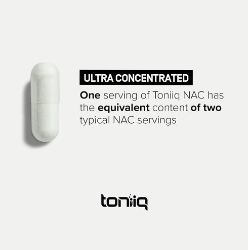 Toniiq 1300mg NAC - 4 Month Supply - Min. 98%+ Tested Purity - Ultra High Strength Bioavailable NAC Cysteine Supplement - 240 Vegetarian N Acetyl ...