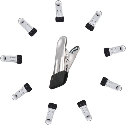 10PCS Small Clothes Pin, Stainless Steel Clothespins, Metal Laundry Grip Clips, Anti Rust, Multipurpose...