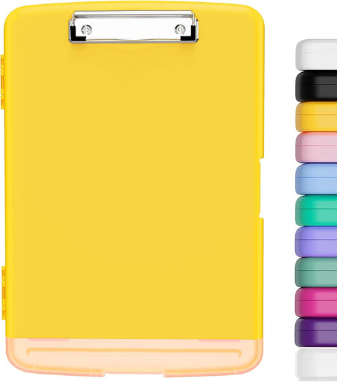 Hongri Plastic Clipboard with Storage, Folder Nursing Clipboard Side Opening, Heavy Duty Clips, Slim Clipboard Storage Box, Light Weight, Smooth W...