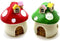 2Pcs Mini Mushrooms Miniature Figurines Fairy Garden House Cute Fairy Garden Mushrooms for Fairy Garden Micro Landscape Plant Bonsai Ornaments(Red...