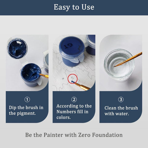 Natuyalo Landscape Paint by Numbers Kit for Adults - Mountain and River Paint by Number on Canvas Without Frame, DIY Acrylic Painting for Ideal Gi...