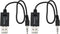 Create idea 2Pcs USB Bluetooth to AUX Cable Receiver 3.5mm in-Line Bluetooth Audio Adapter Compatible with Mini Cooper Gen 2 3 R56 R55 F56 F55 R60...