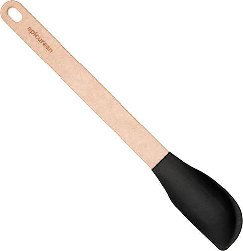 Silicone Series Small Spatula-Natural Handle with Black Head...