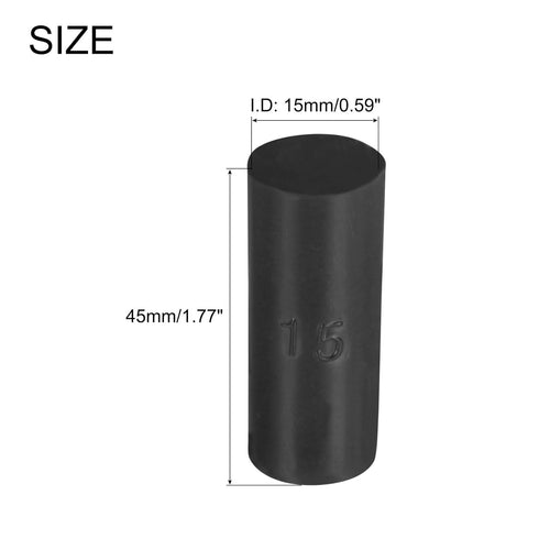 MECCANIXITY 15Pcs Heat Shrink End Cap 15mm ID x 45mm L 3:1 Ratio Heat Shrink Tubing Caps Lined Sealed Waterproof Adhesive for Electrical Wire Cabl...