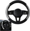 Car Steering Wheel Cover Carbon Fibre Breathable Anti-Slip Protector for Car Accessories Auto Car Without Inner Ring Grey...