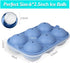 Ice Ball Maker, TINANA Reusable 2.5 Inch Ice Cube Trays, Easy Release Silicone Round Ice Sphere Tray with Lids & Funnel for Whiskey, Cocktails & B...