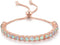 CiNily Adjustable Silver Plated Opal Tennis Bracelet for Women Girls - Fashion Jewelry Gift | Opal Bracelets in Sterling Silver,Rose Gold and Yell...