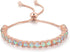 CiNily Adjustable Silver Plated Opal Tennis Bracelet for Women Girls - Fashion Jewelry Gift | Opal Bracelets in Sterling Silver,Rose Gold and Yell...