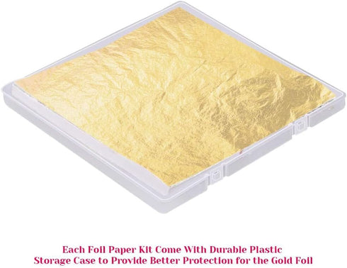 Gold Leaf Sheet for Resin, Paxcoo 300 Sheets Gold Flakes for Resin Nail Foil for Resin Jewelry Making Slime, Nail Arts, Gilding Crafting, Paint, D...