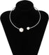 Elegant Metal Big Ball Collar Necklace Pearl Open Clavicle Chain Long Tassel Pearls Pendant Necklace Statement Beaded Link Chain Choker Necklace f...