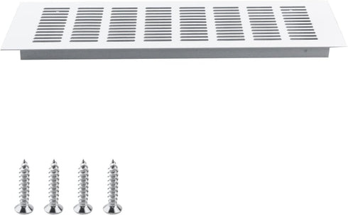 Geesatis 13.8 x 4 inch / 350 x 100 mm Rectangle Shape Mesh Air Vent for Cabinet Shoe Cabinet Hardware Accessories Ventilation Cover, with Mounting...