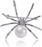Gothic Halloween Spider Brooch Pins Set Micro Pave Polished Mother of Pearl Body Head Crystal for Women Mother Halloween Costume Party Decoration ...