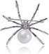 Gothic Halloween Spider Brooch Pins Set Micro Pave Polished Mother of Pearl Body Head Crystal for Women Mother Halloween Costume Party Decoration ...
